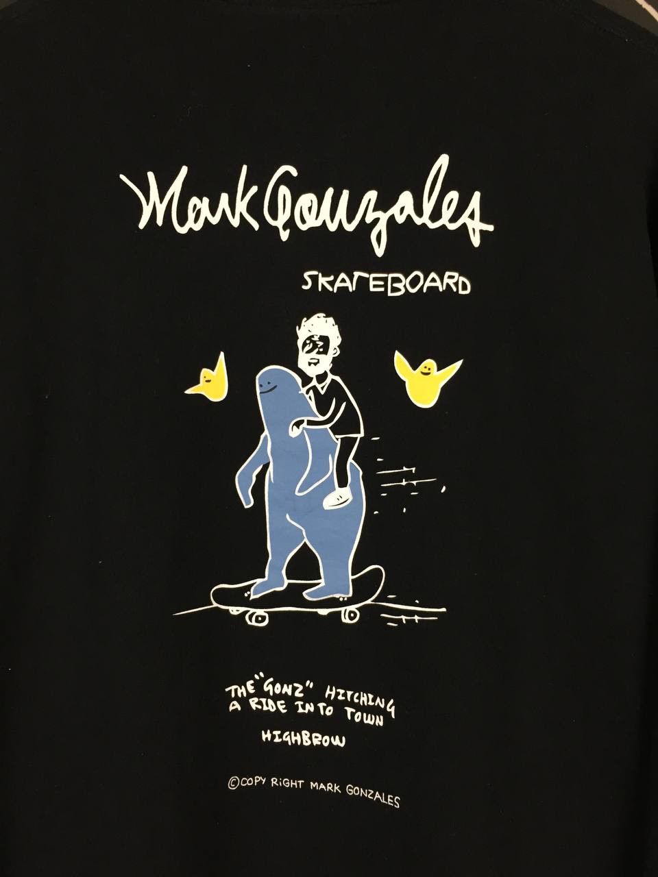 Vintage Vtg Mark Gonzales Skateboard longsleeve Tee Size US L / EU 52-54 / 3 - 7 Thumbnail
