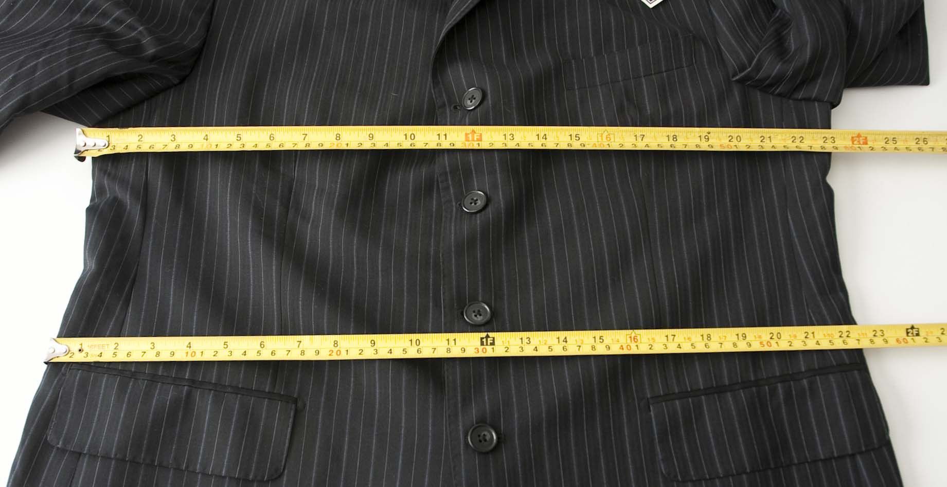 Sean John New Sean John Jacket Wool Size 44R Dark Gray Stripe Size 44R - 7 Thumbnail