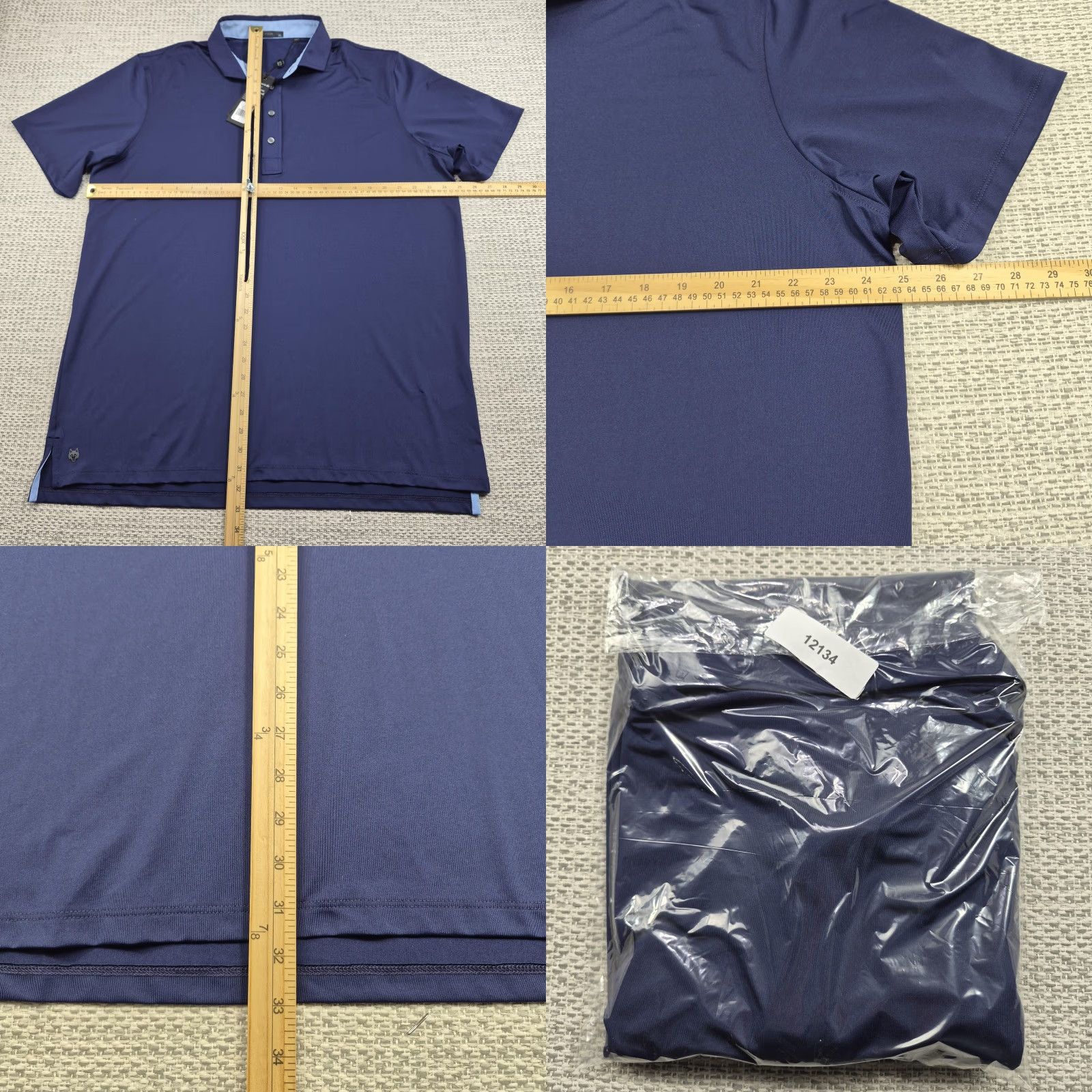 Vintage Greyson Tala Golf Polo Shirt Mens XL Blue Polo Short Sleeve Activewear Casual 7 abc Performance Stretch Tech Logo Embroidered Size US XL / EU 56 / 4 - 9 Thumbnail