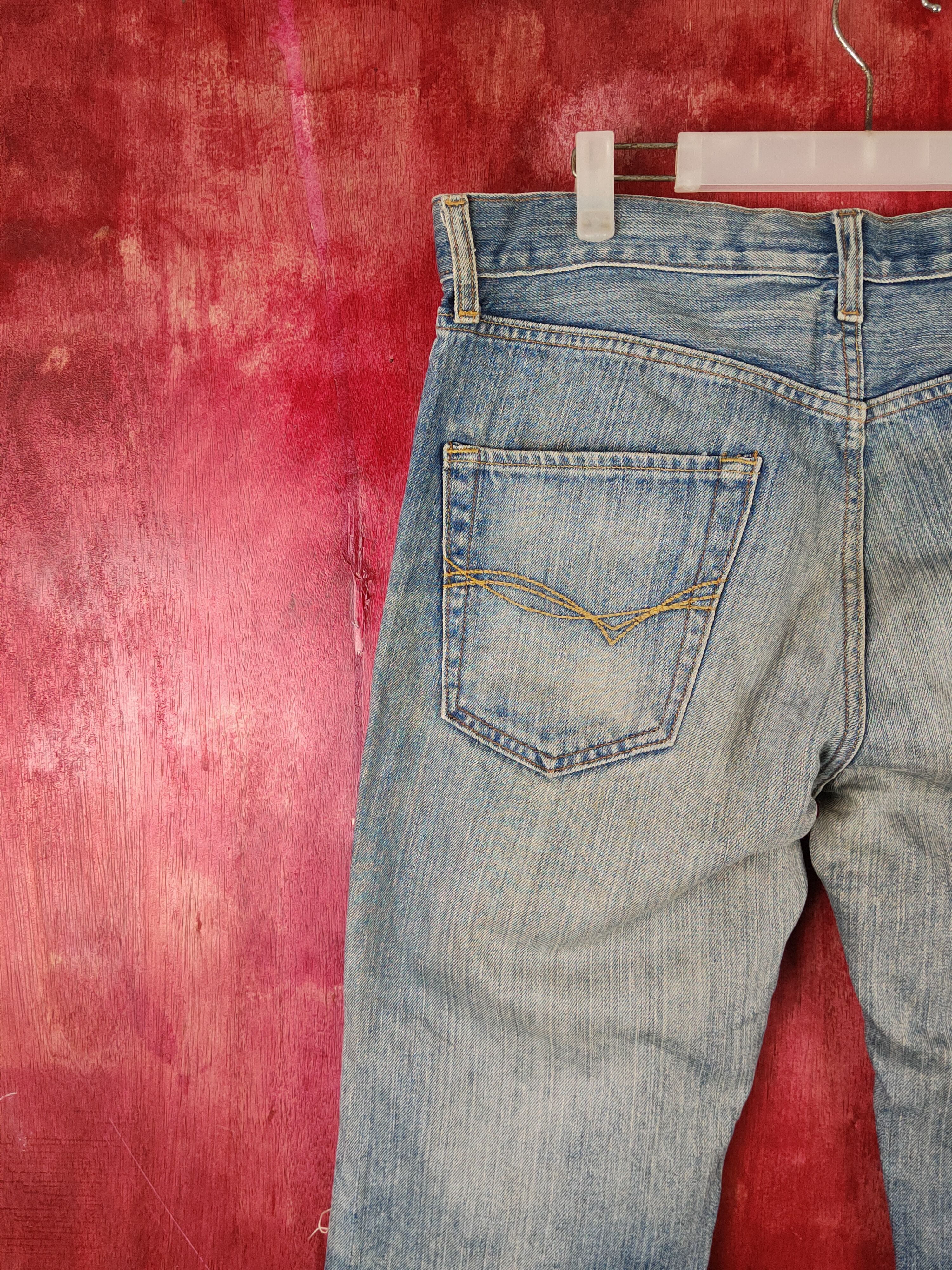 Gap Gap Dark Blue Faded Distressed Ripped Jeans #S2244 Size US 33 - 9 Thumbnail