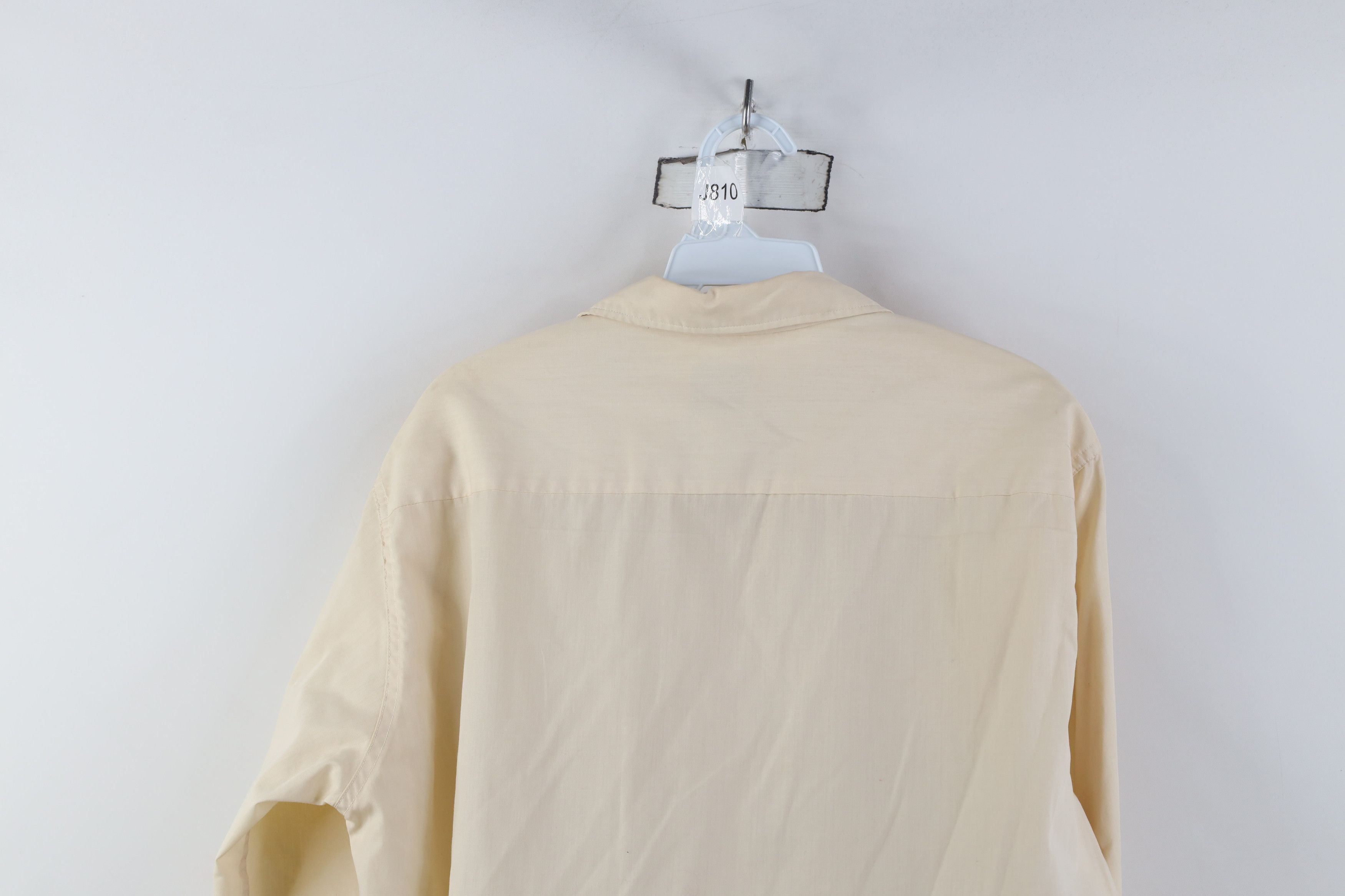 Vintage Vintage 50s Penneys Looped Collar Button Shirt Beige Size US M / EU 48-50 / 2 - 13 Thumbnail