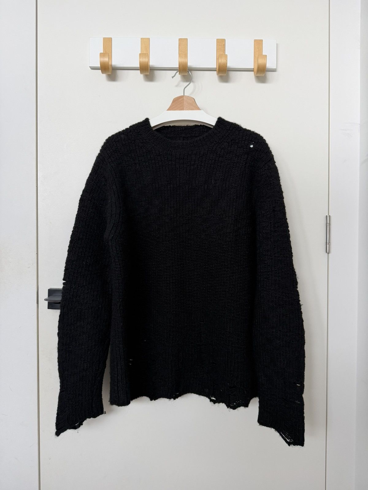 Song For The Mute FW17 Moth Alpaca Wool Distressed Sweater Size US L / EU 52-54 / 3 - 1 Thumbnail