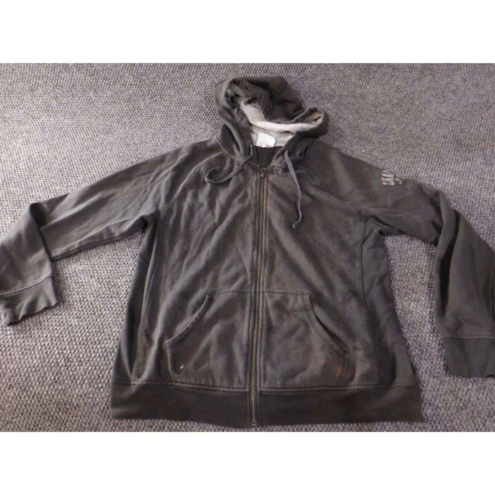 Champion VINTAGE American Eagle Hoodie Womens L gray full zip casual sports Size L / US 10 / IT 46 - 2 Thumbnail