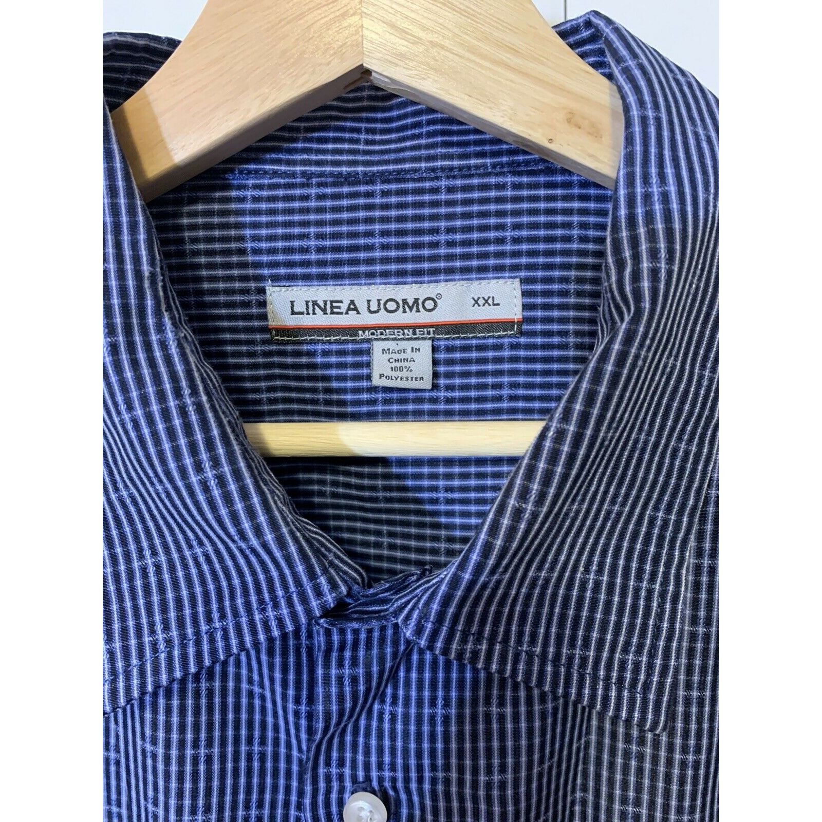 Raffi Linea Uomo Button Front Men’s Sz XXL Camp Shirt Blue Modern Size US XXL / EU 58 / 5 - 1 Thumbnail