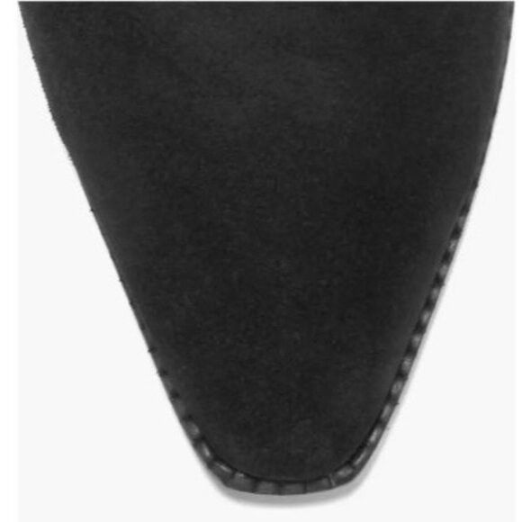 Cole Haan Cole Haan Womens Black Suede Side Zip Up Norella Buckle Ankl Size US 7.5 / IT 37.5 - 10 Thumbnail