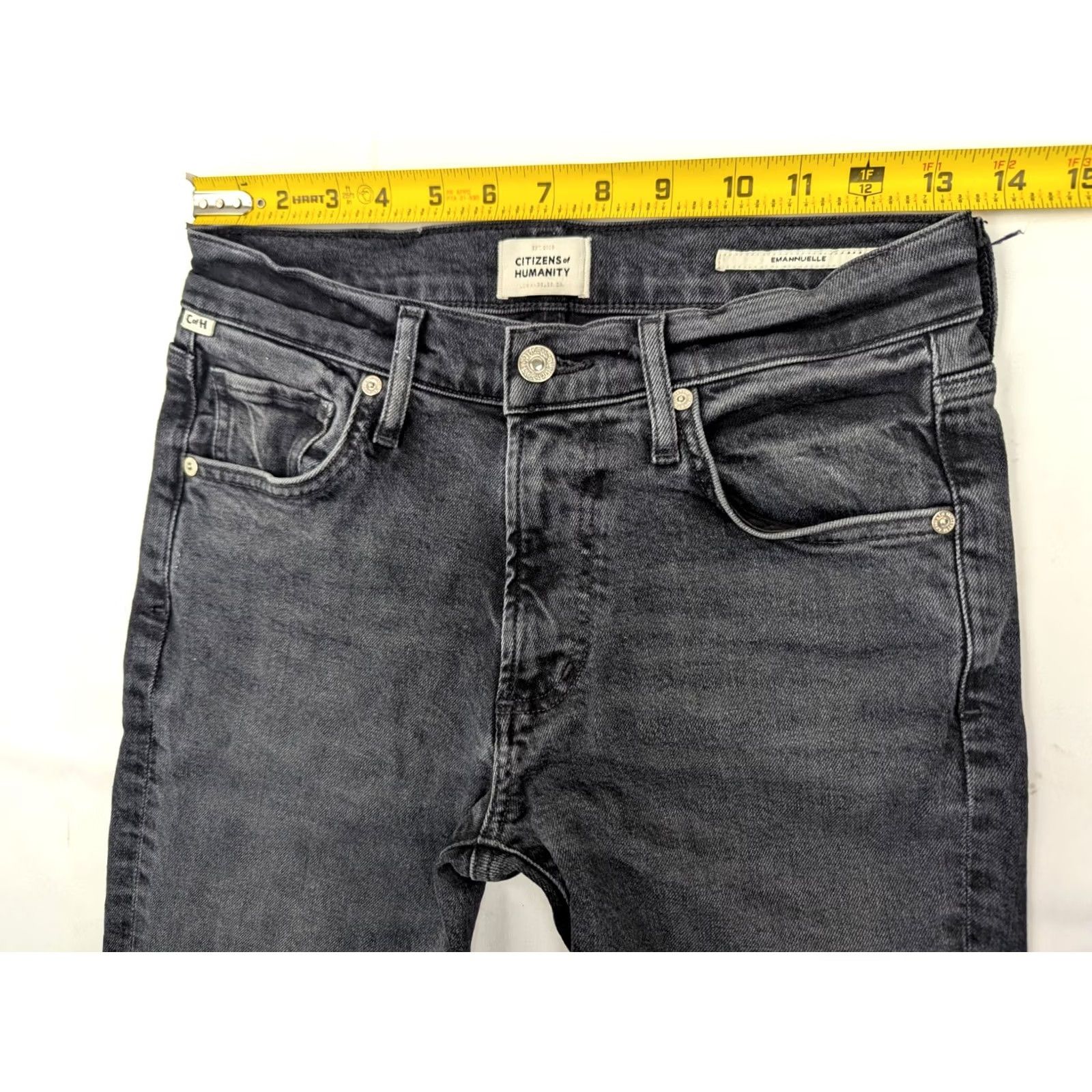 Citizens Of Humanity Citizens of Humanity Emmanuelle Slim Bootcut Jeans Women 27x30 Denim Stretch Black 5-Pocket Zipper Button Mid Rise Vintage: No Size 27" / US 4 / IT 40 - 5 Thumbnail