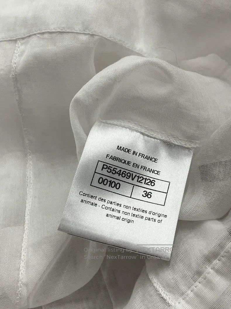 Chanel Chanel White shirt with long sleeves Size XS / US 0-2 / IT 36-38 - 5 Thumbnail
