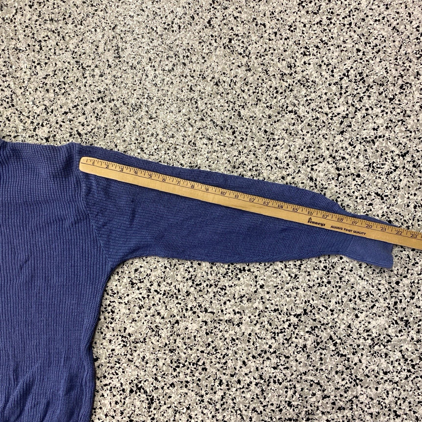 Vintage VINTAGE LL Bean Henley Women Large Blue Sweater Made in USA Stretch Size L / US 10 / IT 46 - 4 Thumbnail