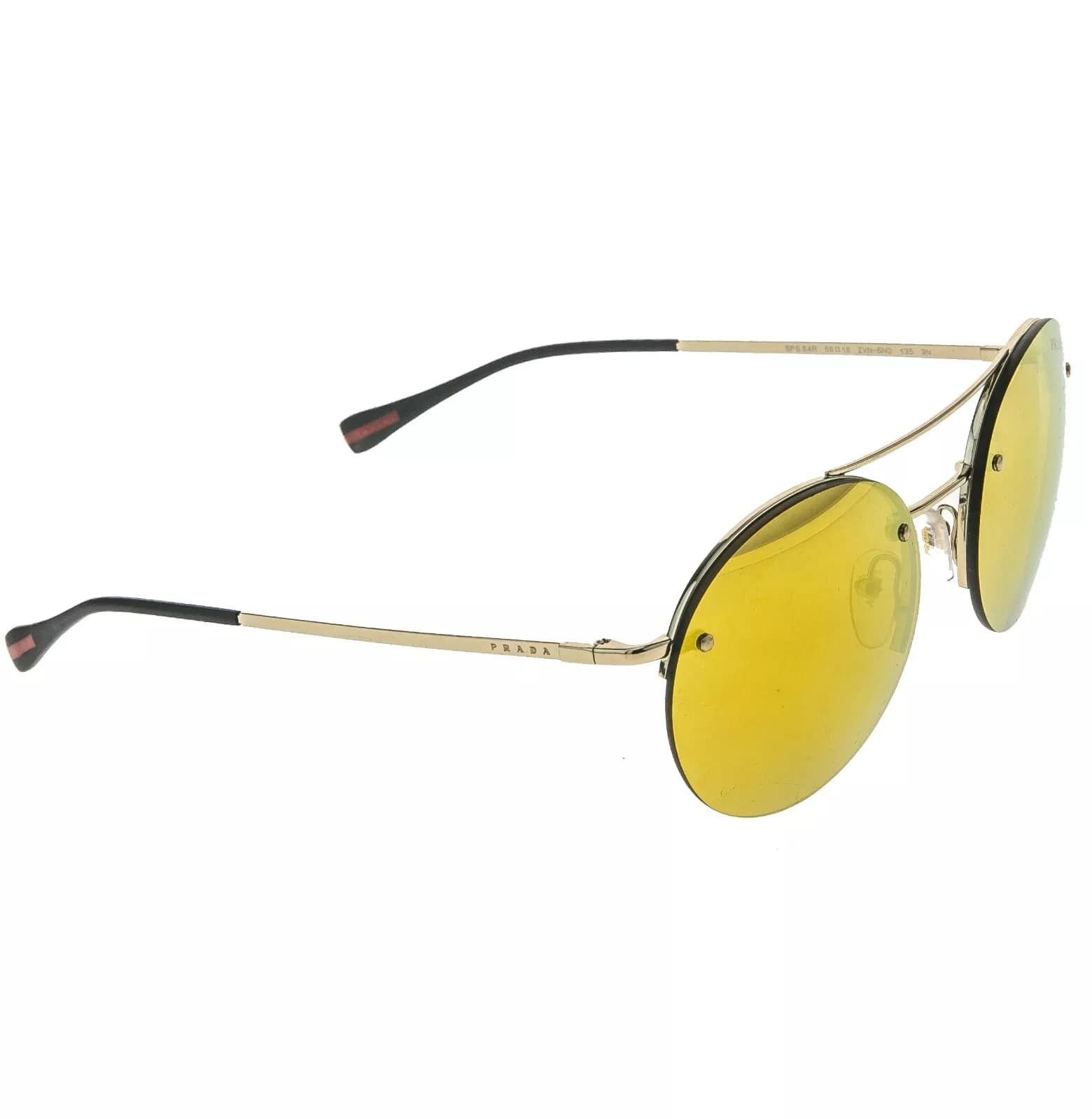 Prada PRADA 54R Linea Rossa Spectrum Gold Round Sunglass PS54RS Size ONE SIZE - 7 Thumbnail