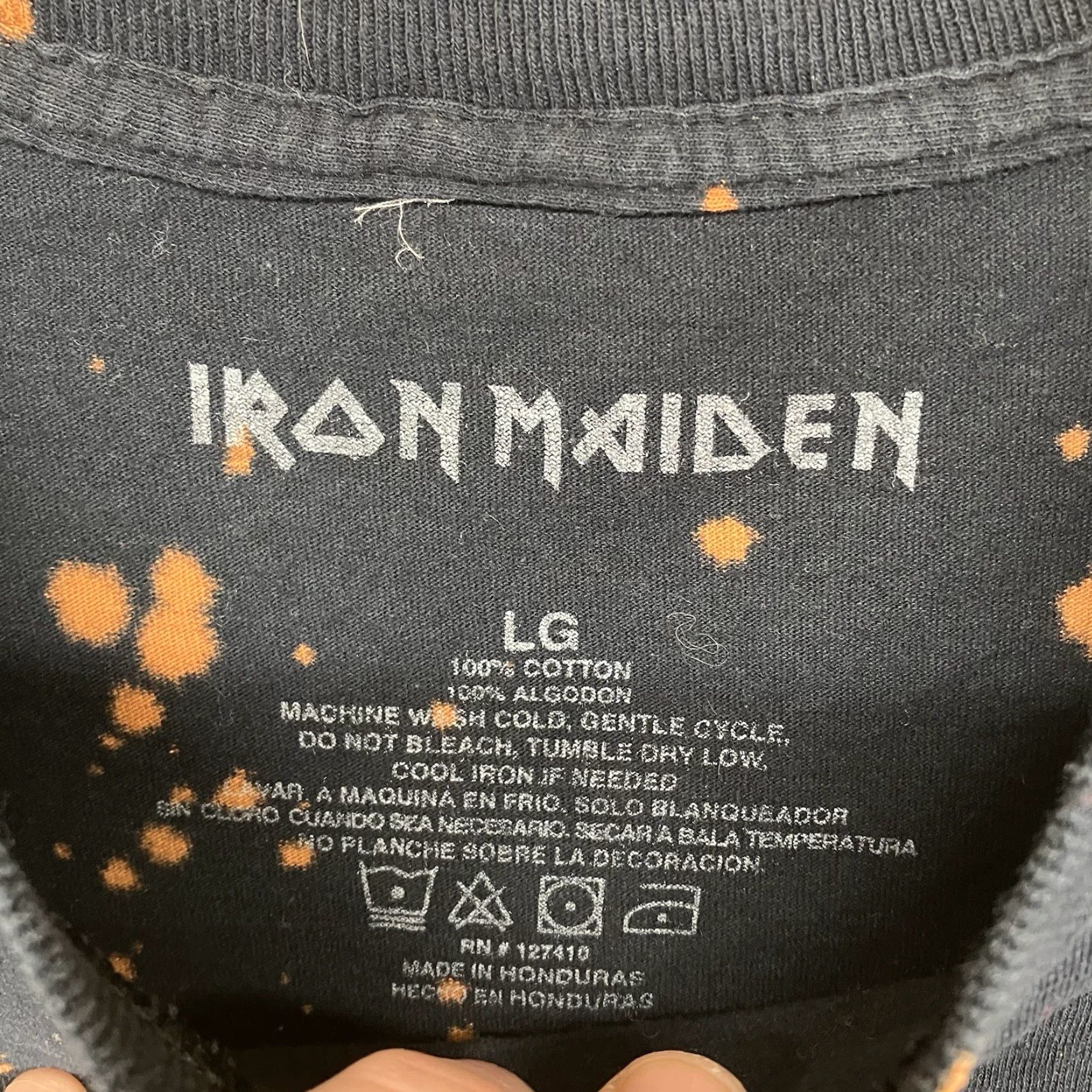 Vintage VINTAGE Iron Maiden Eddie Evolution Tee 2012 LG All Cotton Bleached Shirt Men L Black Cotton T-Shirt Crew Neck Short Sleeve Logo Band Music Rock 90s? Size US L / EU 52-54 / 3 - 4 Thumbnail