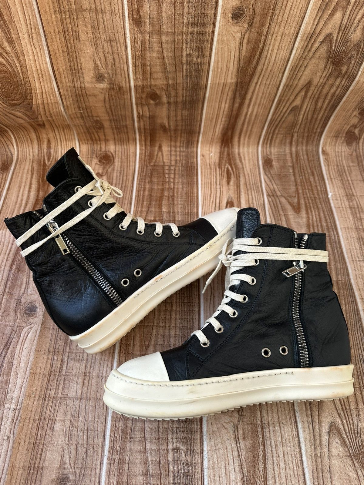 Rick Owens W18 Rick Owens Mainline Black Ramones Size US 8.5 / IT 38.5 - 20 Thumbnail