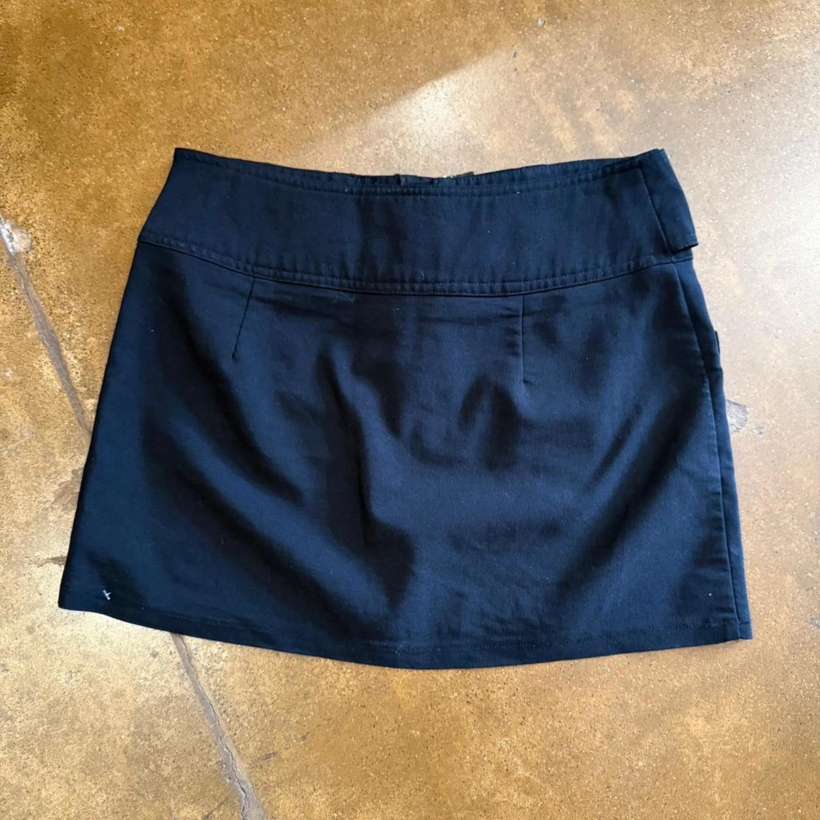Other Y2K Black Belted Mini Skirt Size 28" / US 6 / IT 42 - 3 Thumbnail