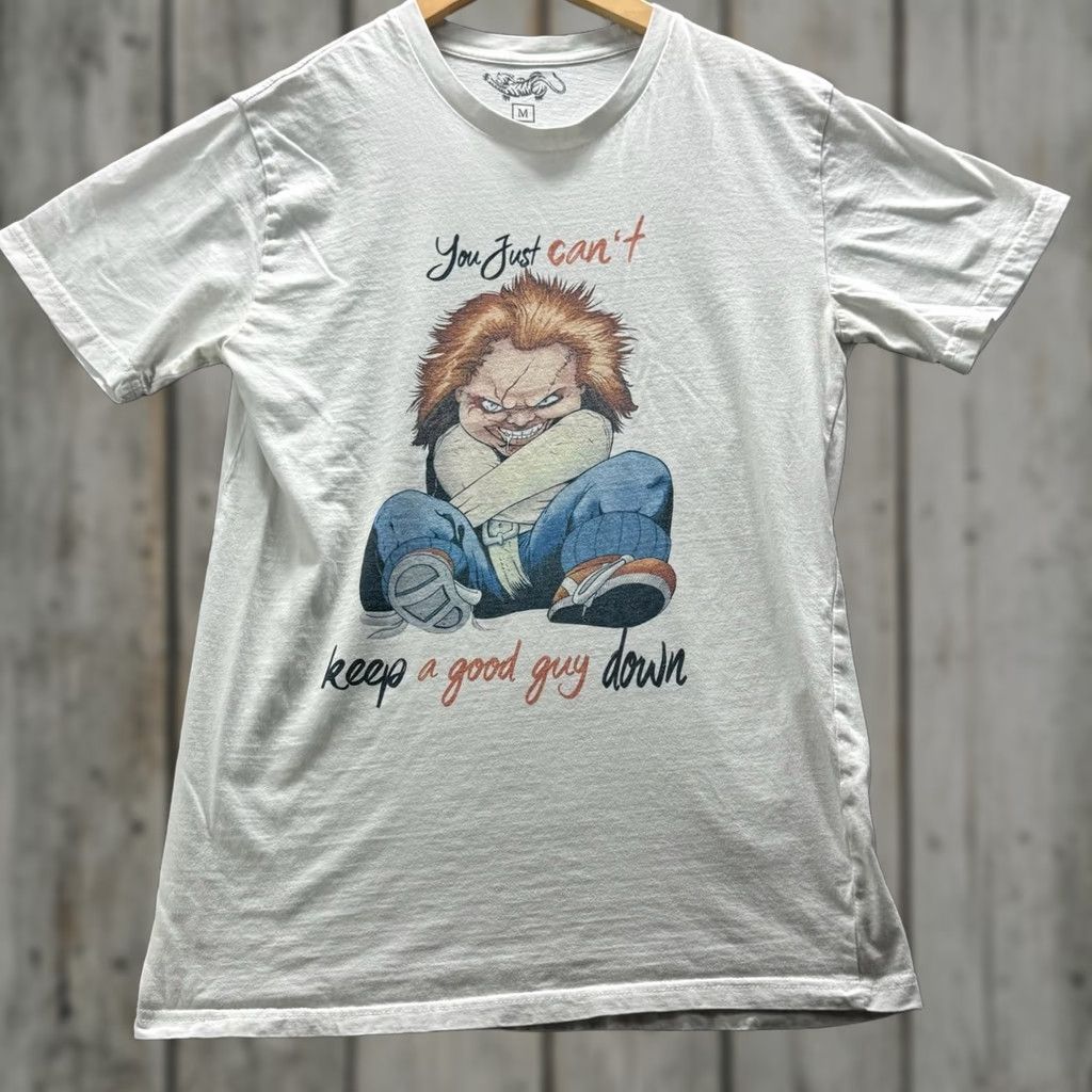 Vintage Chucky Child's Play Graphic Tee Shirt Mens M White Crewneck Cotton Tagless Size US M / EU 48-50 / 2 - 1 Thumbnail