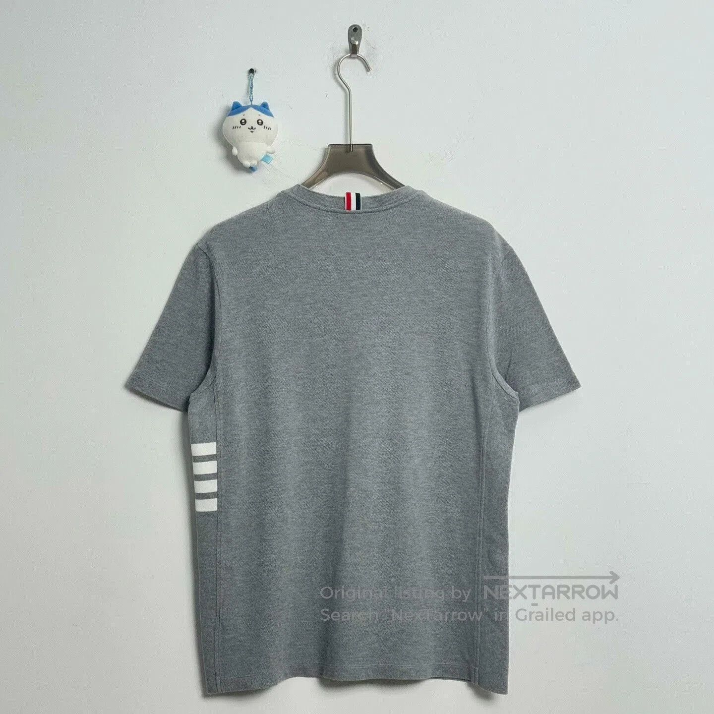 Thom Browne Thom Browne Gray Striped Short Sleeve Shirt. Size US XL / EU 56 / 4 - 2 Thumbnail