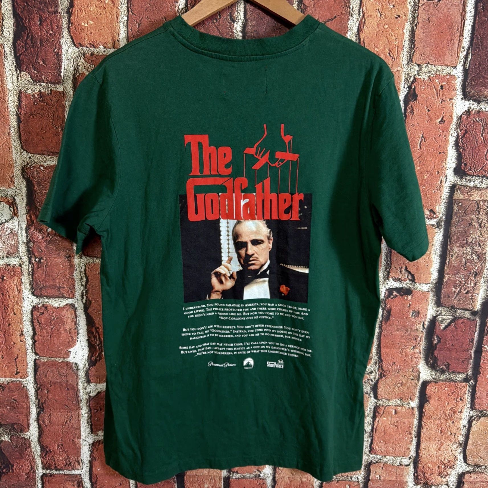 Palace Paramount The Godfather 50th Anniv Shoe Palace Green Short Sleeve Tee M Size US 31 - 4 Thumbnail