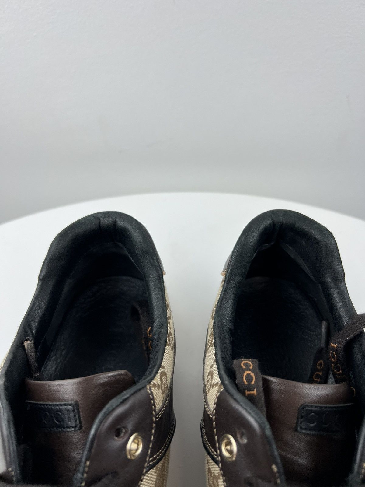 Gucci GUCCI Sneakers Leather Shoes GG Monogram Logo Brown Men’s Size US 9 / EU 42 - 15 Thumbnail