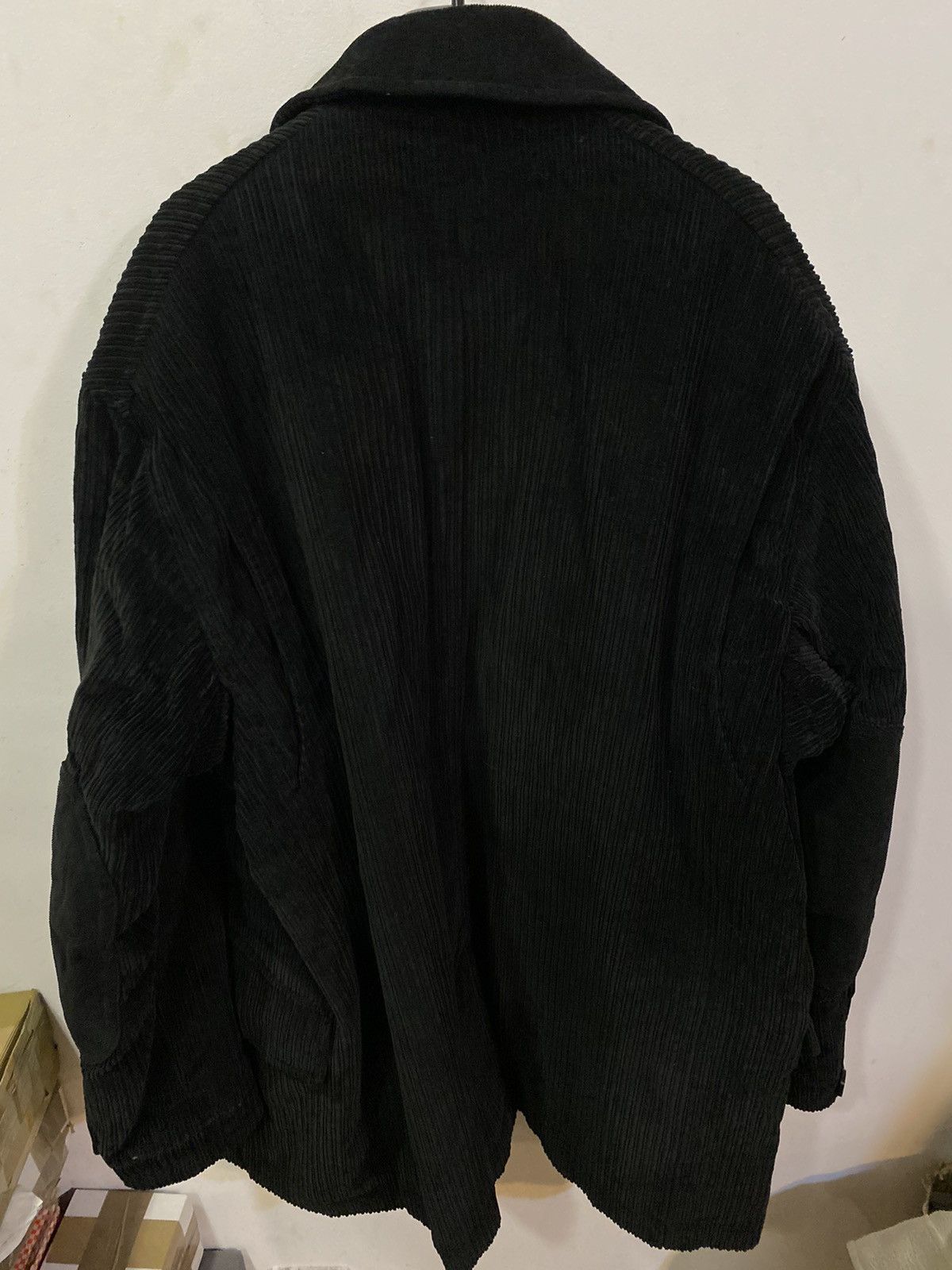 Yves Saint Laurent 90s Corduroy Black YSL Jacket Coat Warm Winter Parka Size US L / EU 52-54 / 3 - 9 Thumbnail
