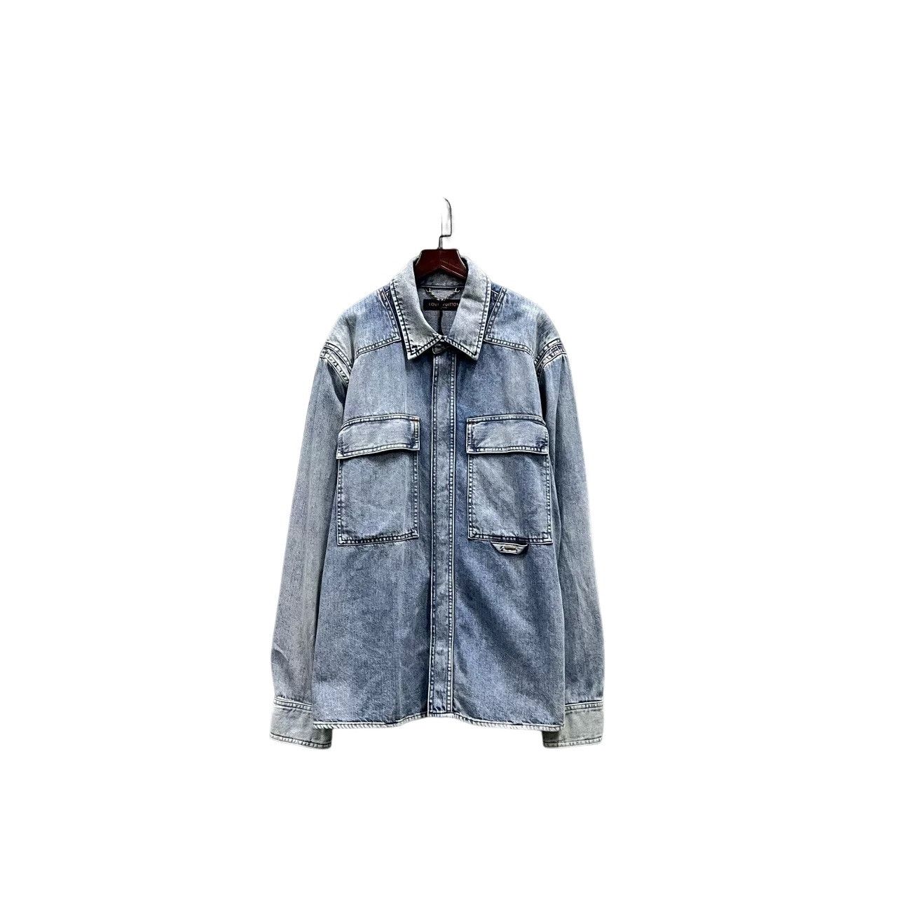Louis Vuitton Louis Vuitton Washed Denim Shirt Size M Size US M / EU 48-50 / 2 - 1 Thumbnail
