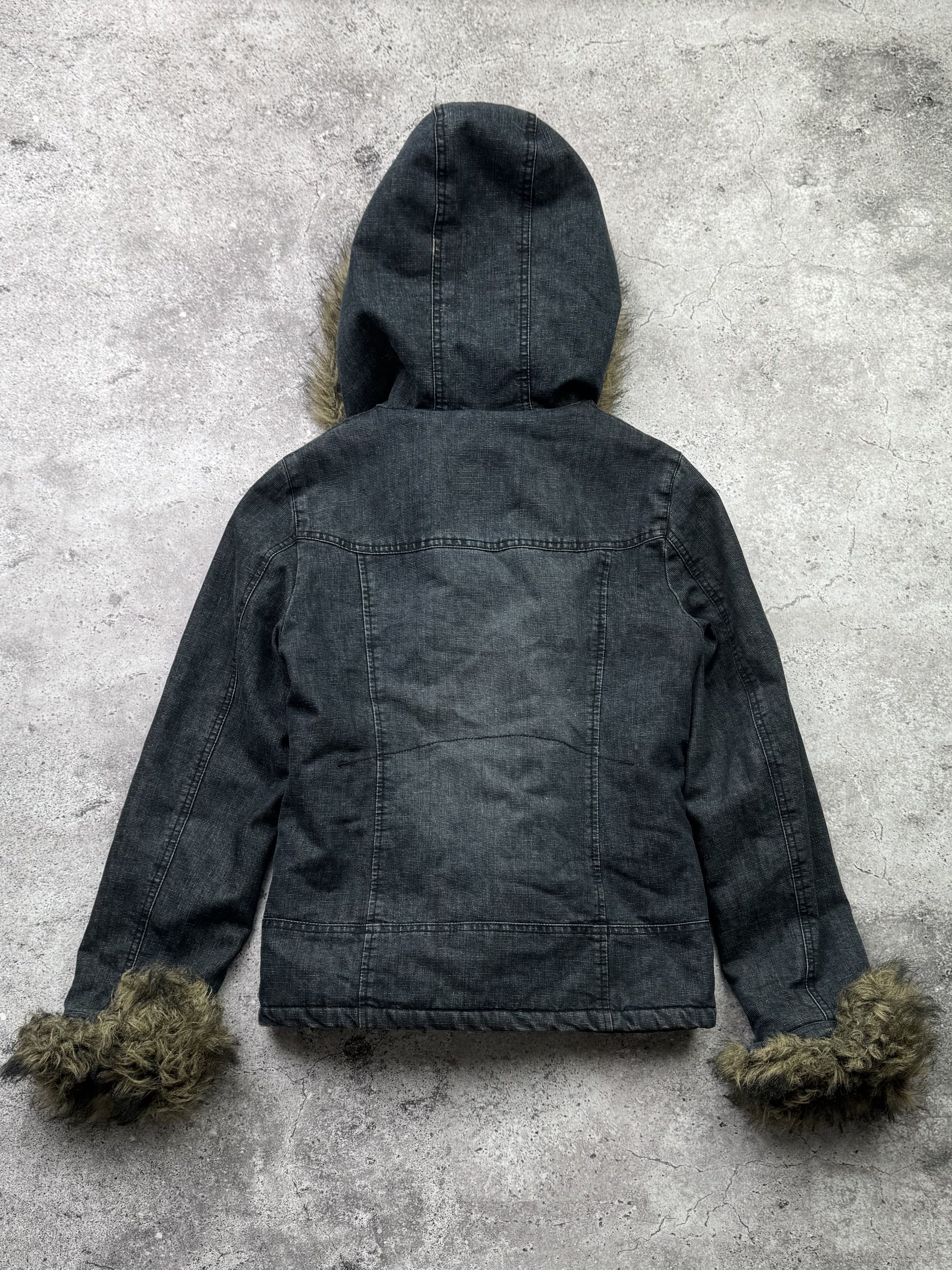 Japanese Brand Vintage Denim Cropped Jacket With Faux Fur Details C375(V43) Size M / US 6-8 / IT 42-44 - 8 Thumbnail