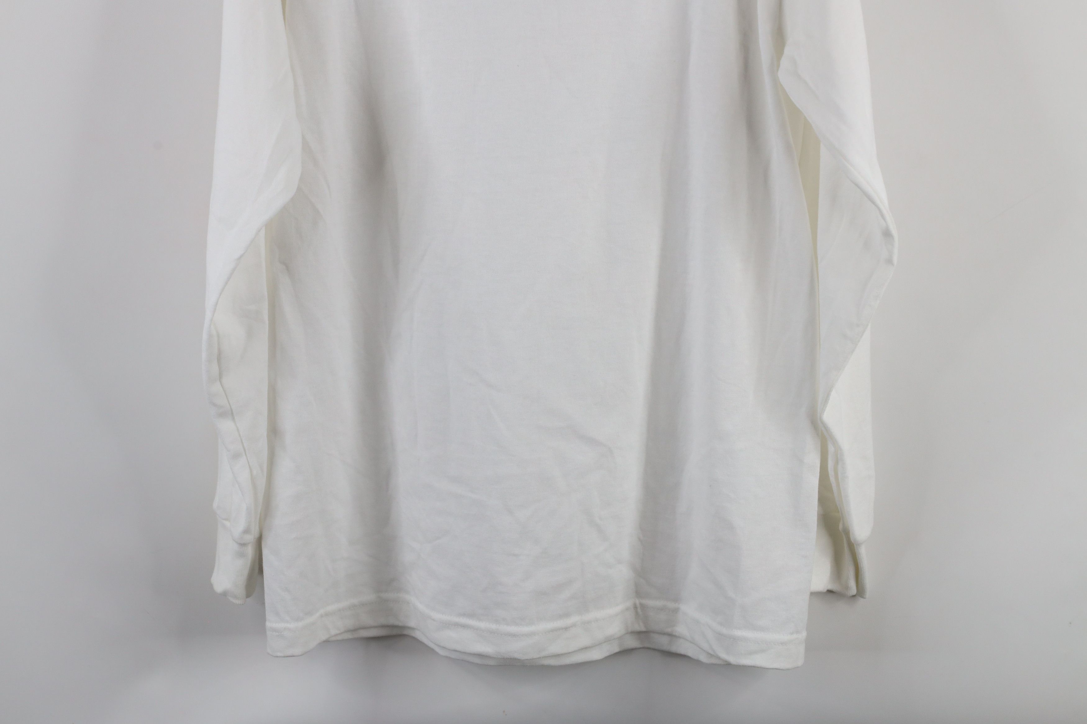 Vintage Vintage 90s Streetwear Cotton Long Sleeve T-Shirt White Size US M / EU 48-50 / 2 - 8 Thumbnail
