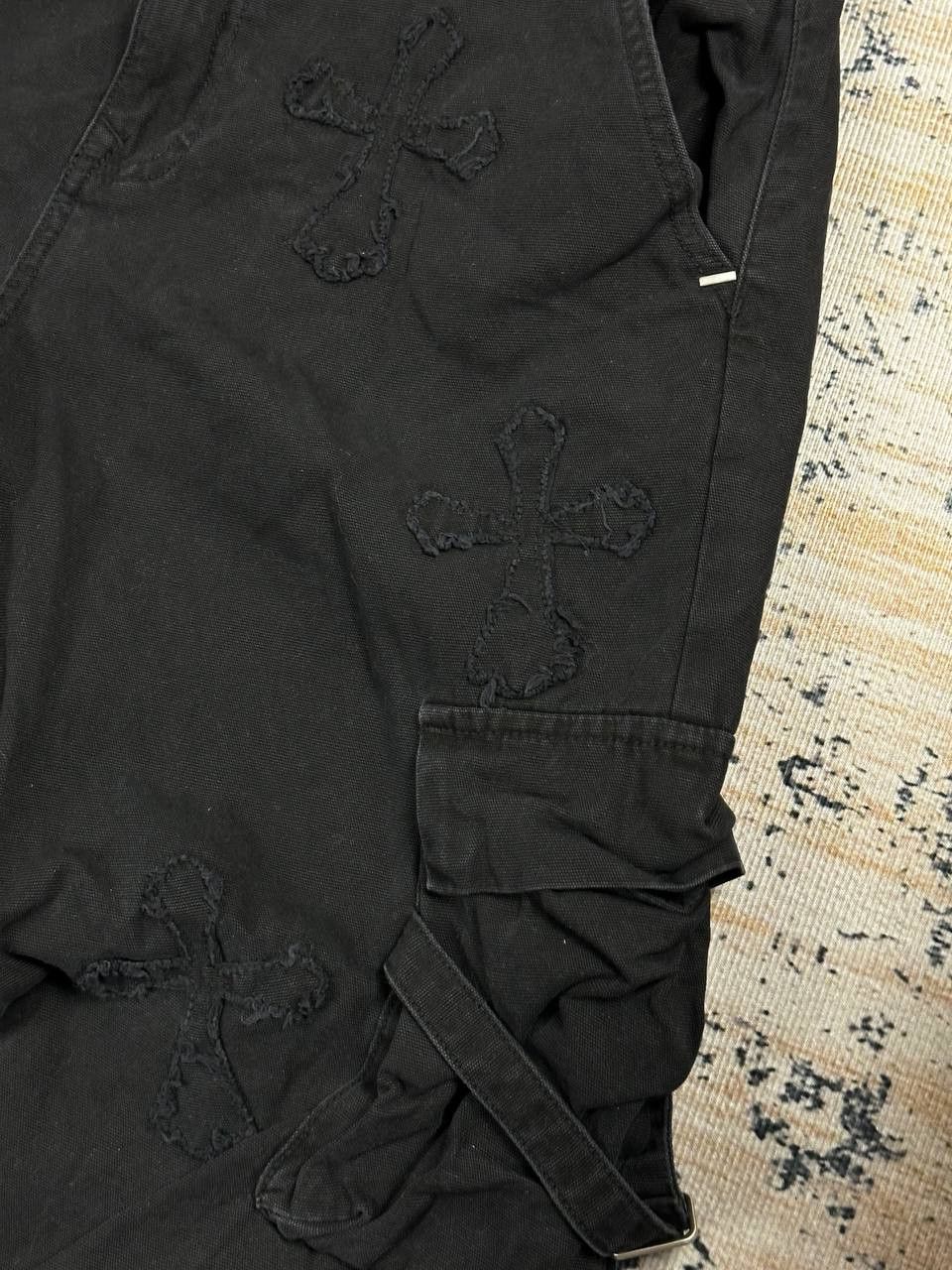 Review Avant Garde Black Cargo Cross Baggy Rap Pants Bondage Size US 32 / EU 48 - 7 Thumbnail