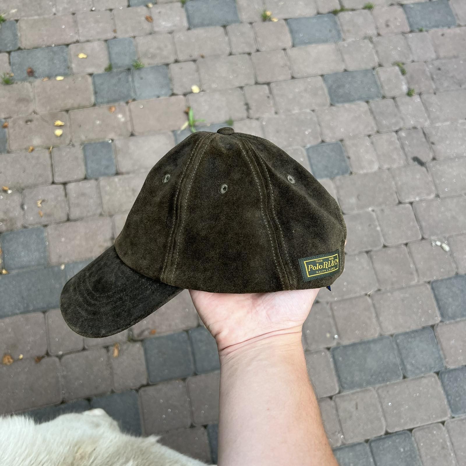 Polo Ralph Lauren Polo Ralph Lauren Cap Hat Suede Goat Leather Olive NWT Size ONE SIZE - 2 Thumbnail
