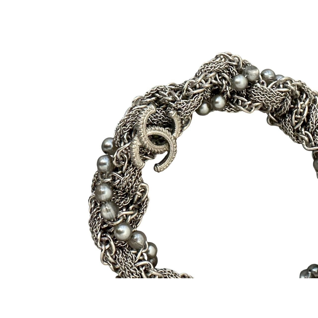 Chanel Chanel Multi-Layer Silver Tone Chain Necklace A18 Size ONE SIZE - 3 Thumbnail