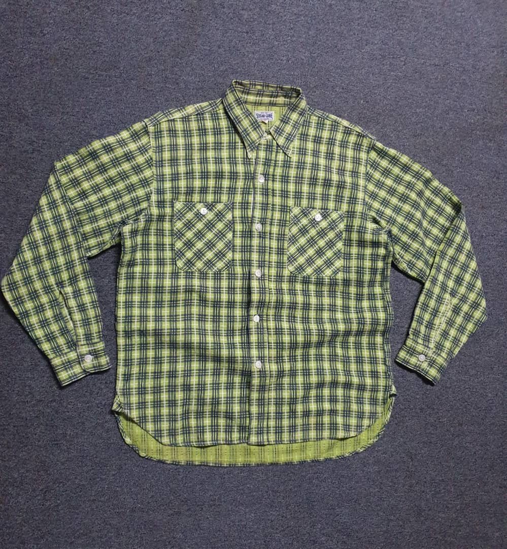 Sugar Cane 💥Sugarcane green colour checkered japan shirt Size US L / EU 52-54 / 3 - 6 Thumbnail