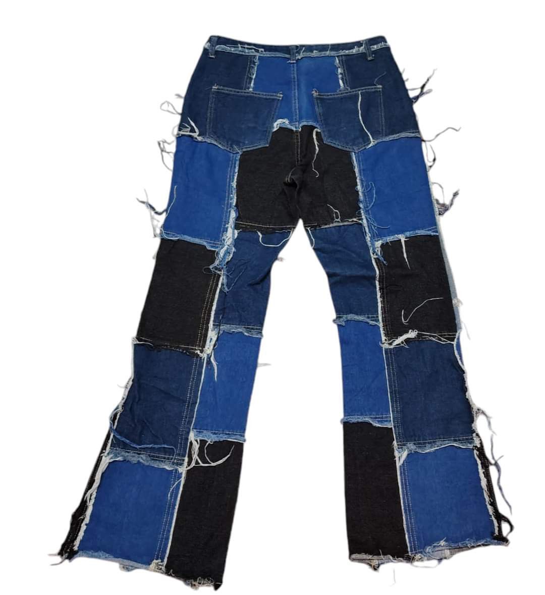 If Six Was Nine Vintage Japanese Brand Patchwork Flare Bell Bottom Jeans Size US 30 / EU 46 - 3 Thumbnail