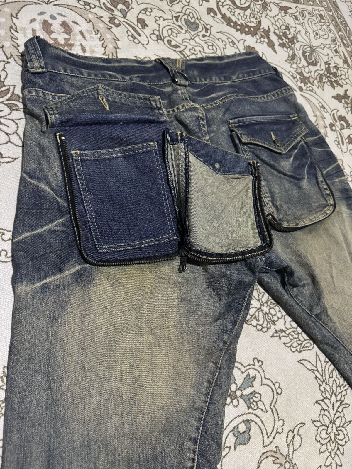 If Six Was Nine × Le Grande Bleu (L.G.B.) × PPFM PPFM Performance Denim J Curve Tactical Pocket Jeans Size US 34 / EU 50 - 5 Thumbnail