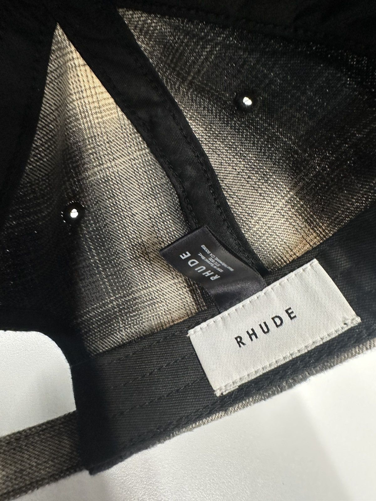 Rhude RHUDE Gray Flannel 6-Panel Cap Size ONE SIZE - 10 Thumbnail