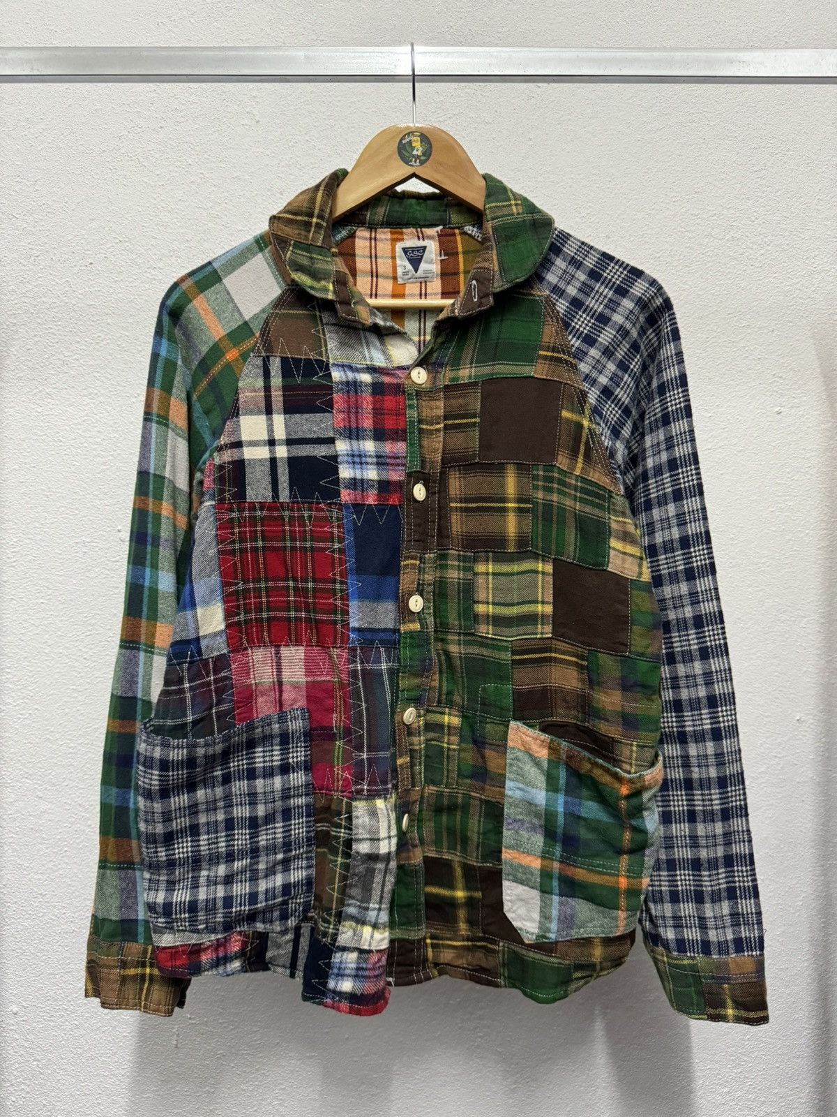 go slow caravan Go Slow Caravan Sashiko Patch Worker Button Up Shirt Size US S / EU 44-46 / 1 - 1 Thumbnail