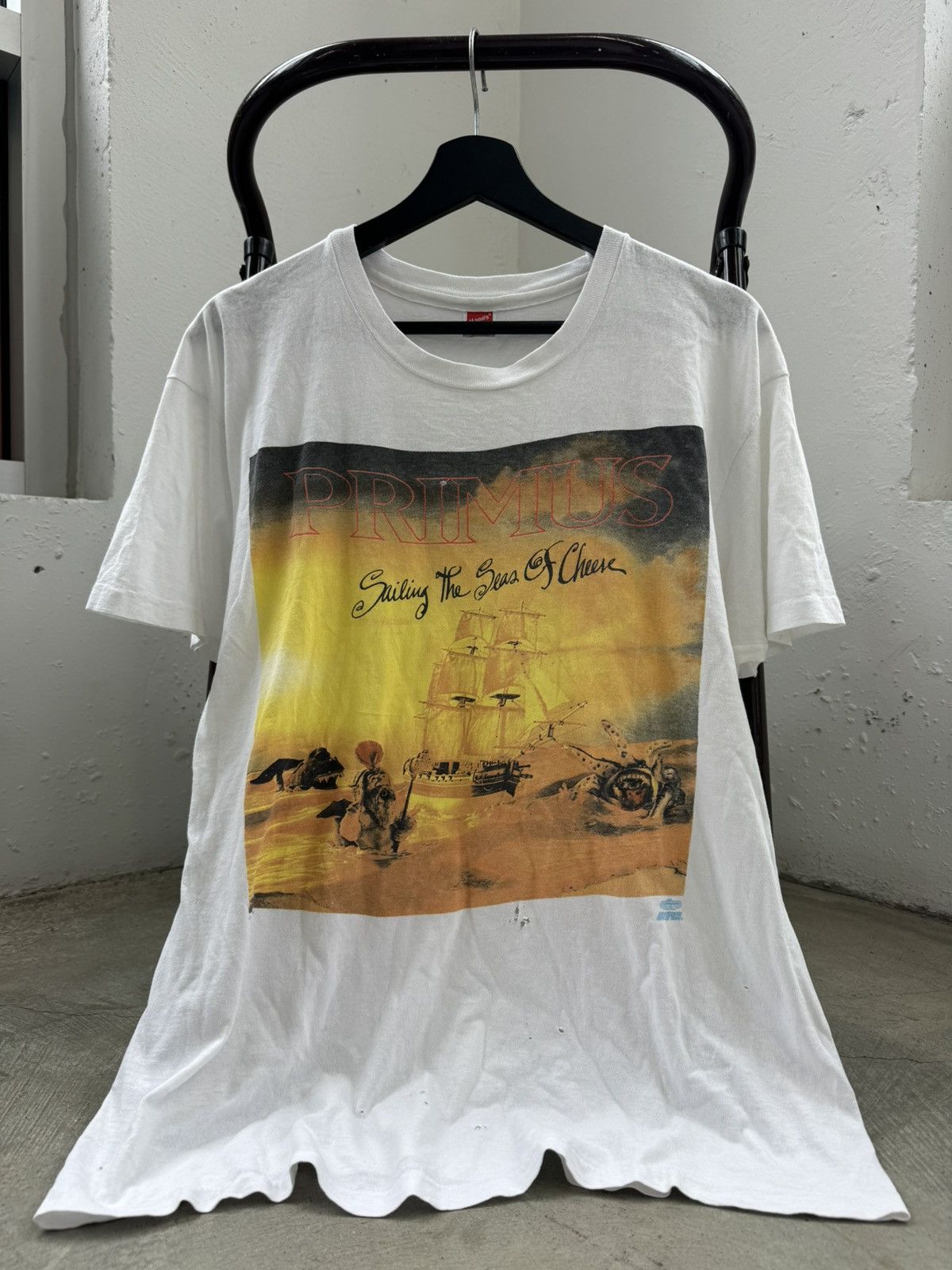 Band Tees Vintage 90s Primus Sailing The Sea Of Cheese Tee Thrashed Size US XL / EU 56 / 4 - 1 Thumbnail