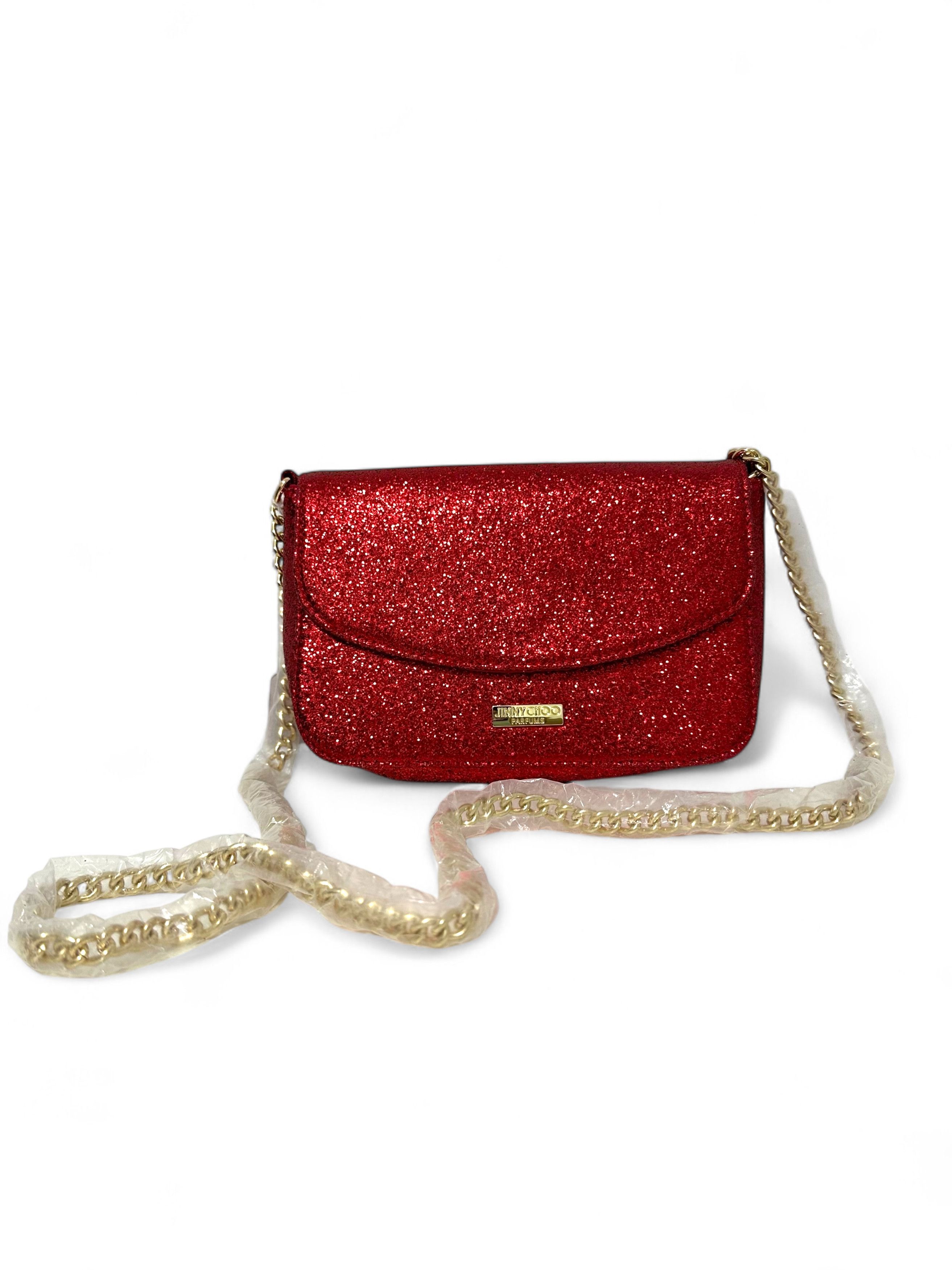 Jimmy Choo Jimmy Choo Glitter Red Clutch Bag Size ONE SIZE - 1 Thumbnail