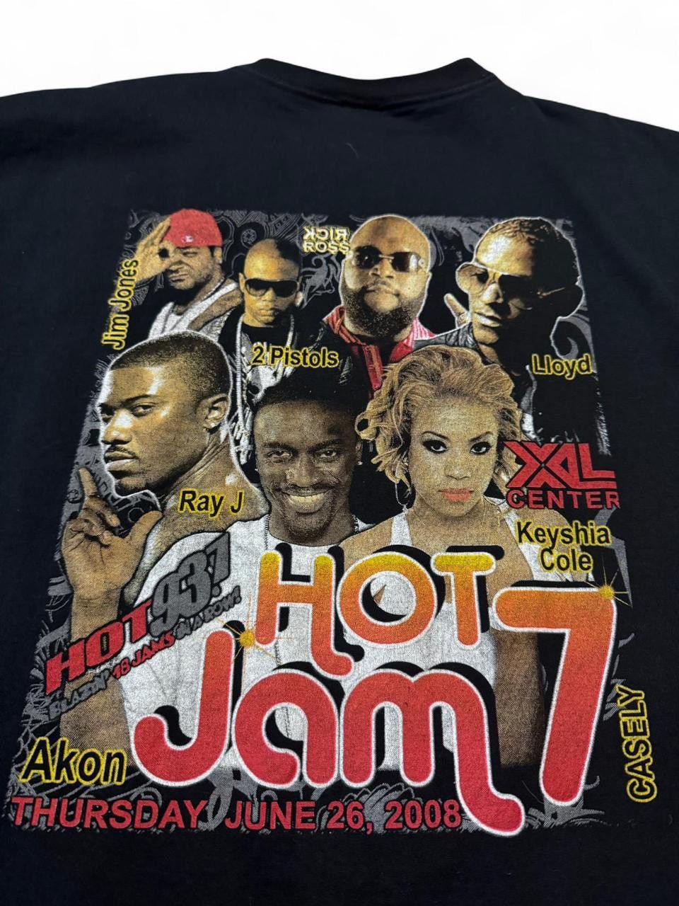 Fruit Of The Loom × Rap Tees × Vintage Vintage 2008 Hot Jam 7 Tour XL Center Rap Tee XXL mens RARE Size US XXL / EU 58 / 5 - 7 Thumbnail