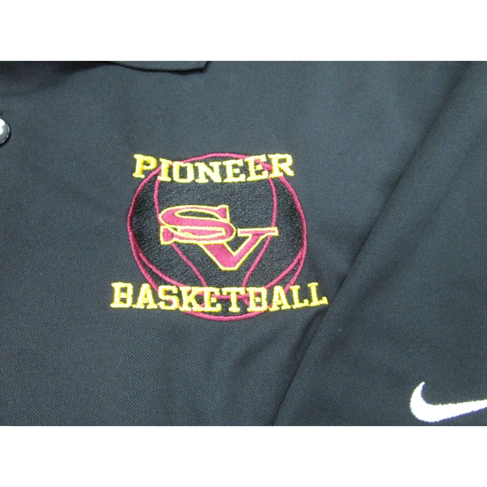 Nike Nike Polo Mens M Black Basketball Dri-Fit High School Simi Valley Pioneers Size US M / EU 48-50 / 2 - 4 Thumbnail