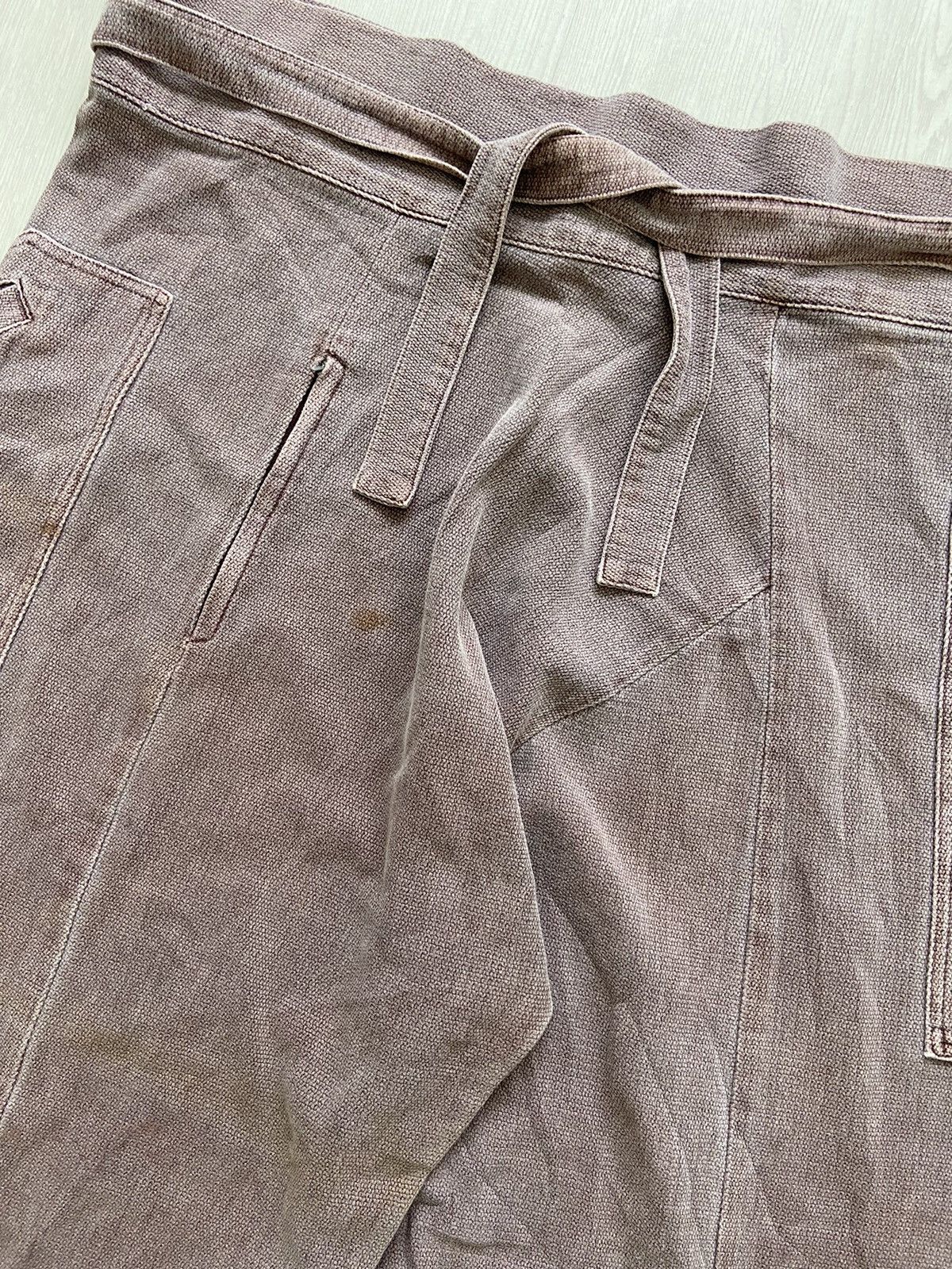 Japanese Brand × Vintage Vintage 1990’s Strap Army Assymetrical Wide Balloon Pants Size US 40 / EU 56 - 3 Thumbnail