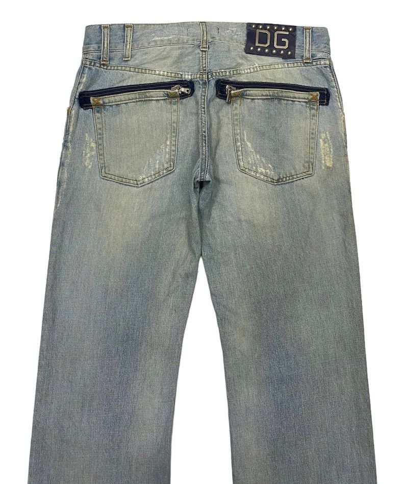 Dolce & Gabbana × Vintage Dolce & Gabbana Zipper Pocket Distressed Denim Jeans Size US 33 - 1 Thumbnail