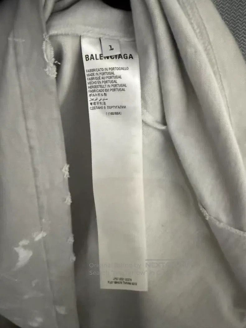 Balenciaga Balenciaga Flame Splatter Distressed Short Sleeve Size US L / EU 52-54 / 3 - 4 Thumbnail