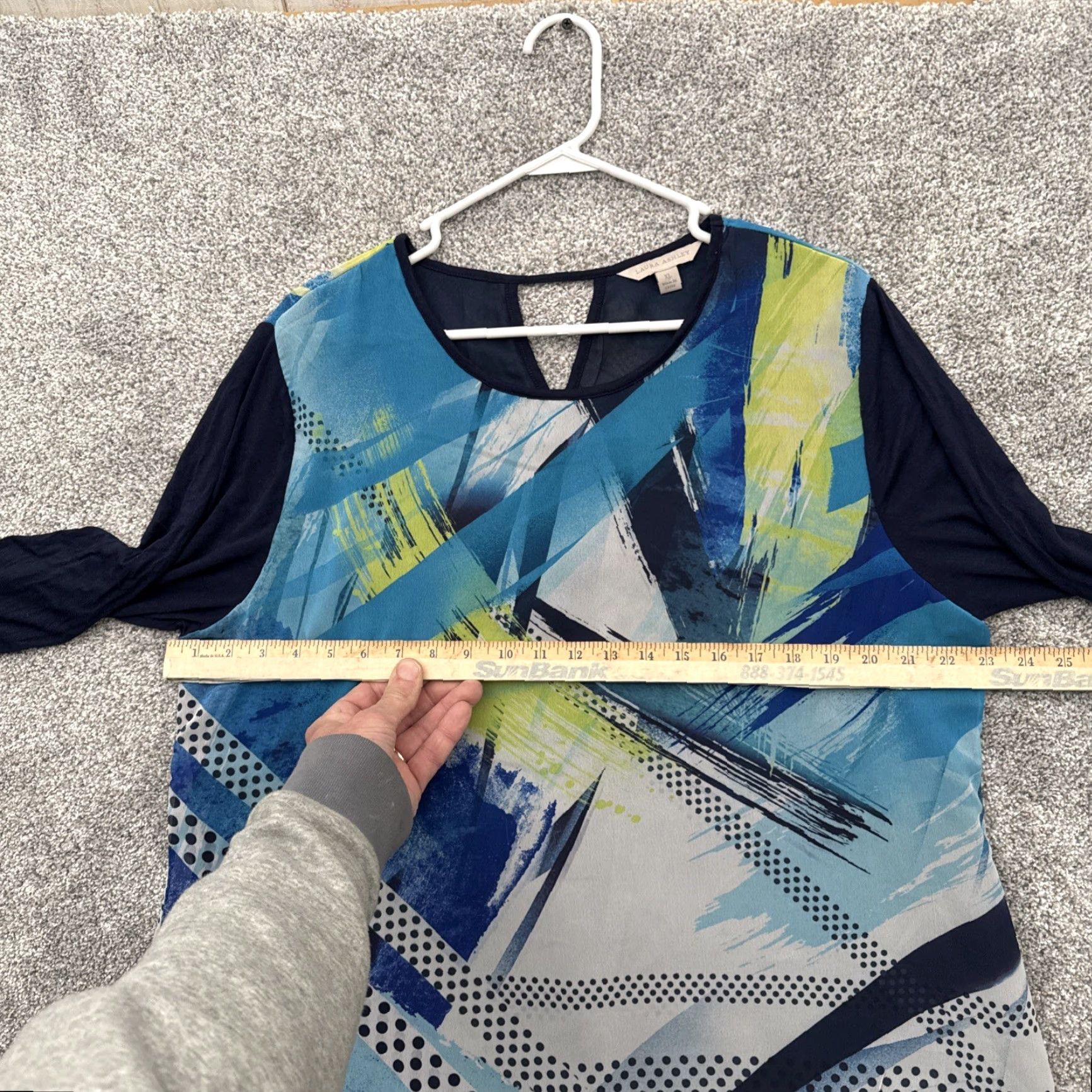 Laura Ashley Laura Ashley Blouse Size XL Womens Asymmetrical Chic Layered Lagenlook Pop Art Size XL / US 12-14 / IT 48-50 - 3 Thumbnail