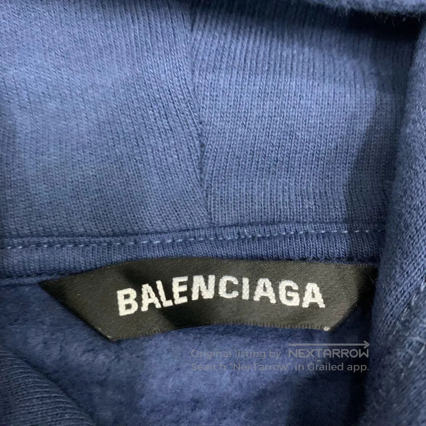 Balenciaga Balenciaga Blue Embroidered Logo Hoodie. Size US L / EU 52-54 / 3 - 6 Thumbnail