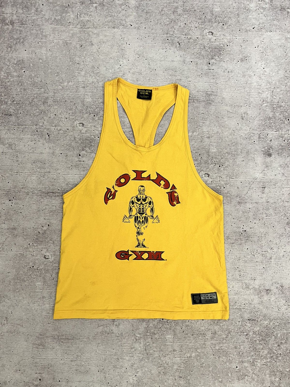 Pre-owned Gym Standard X Vintage Gold's Gym Vintage Tank Top In Yellow