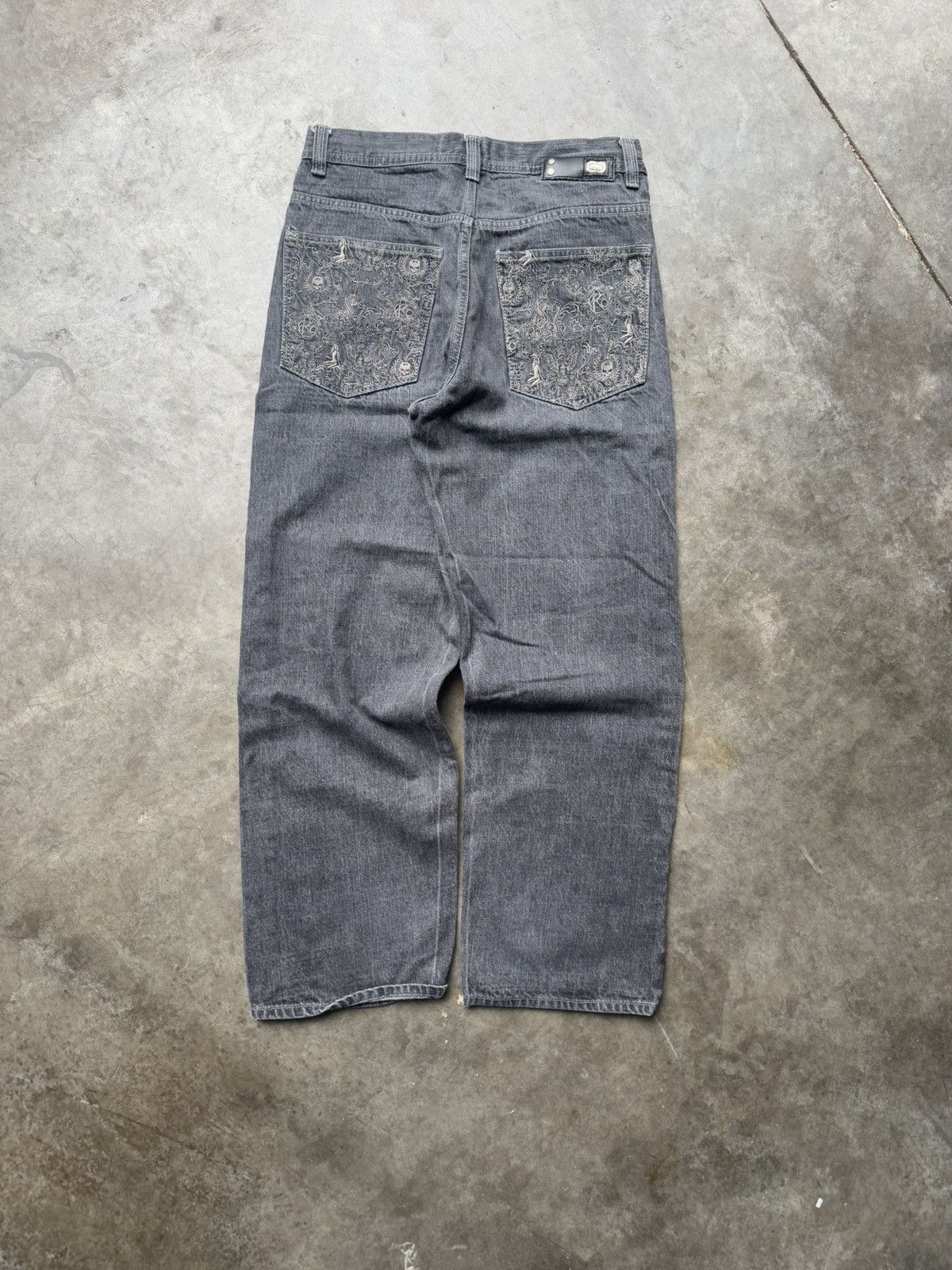Ecko Unltd. × Vintage Vintage 90’s/Y2K Ecko Unltd. Baggy Skater Denim Embroidered Size US 30 / EU 46 - 2 Thumbnail