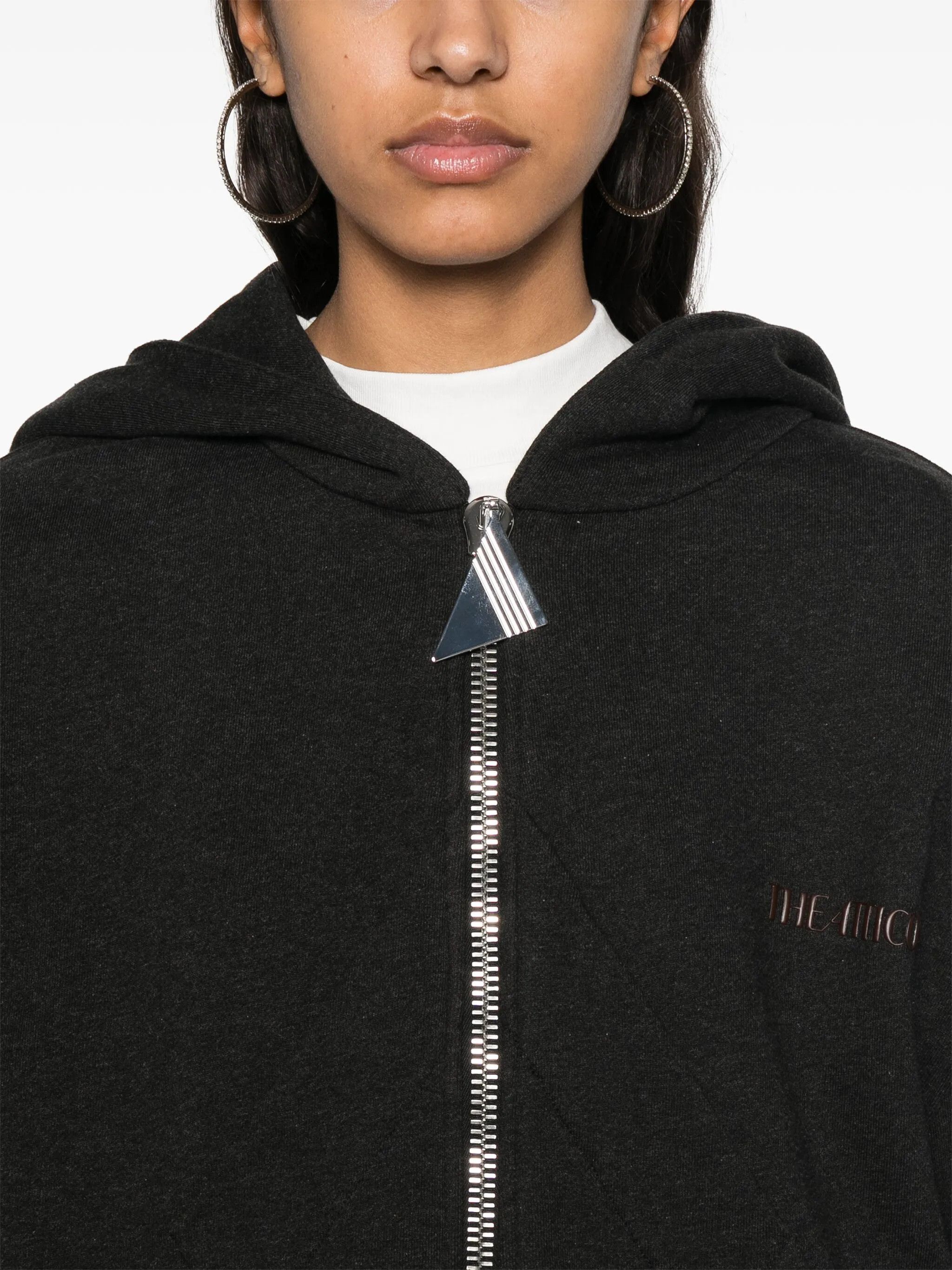 The Attico o1s22i1n0325 Gradient Zip Hoodie in Black Size M / US 6-8 / IT 42-44 - 5 Thumbnail