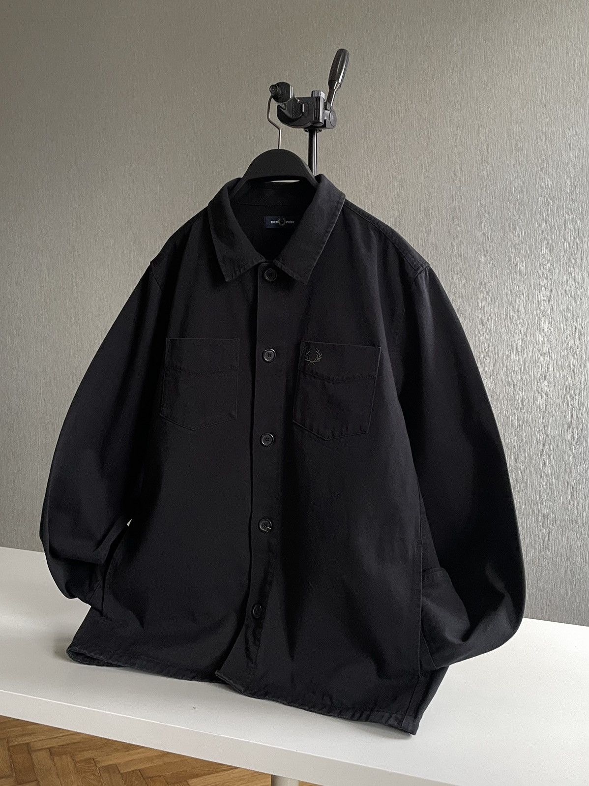 Fred Perry Fred Perry: A Navy Blue Denim Overshirt / Jacket Size US L / EU 52-54 / 3 - 10 Thumbnail
