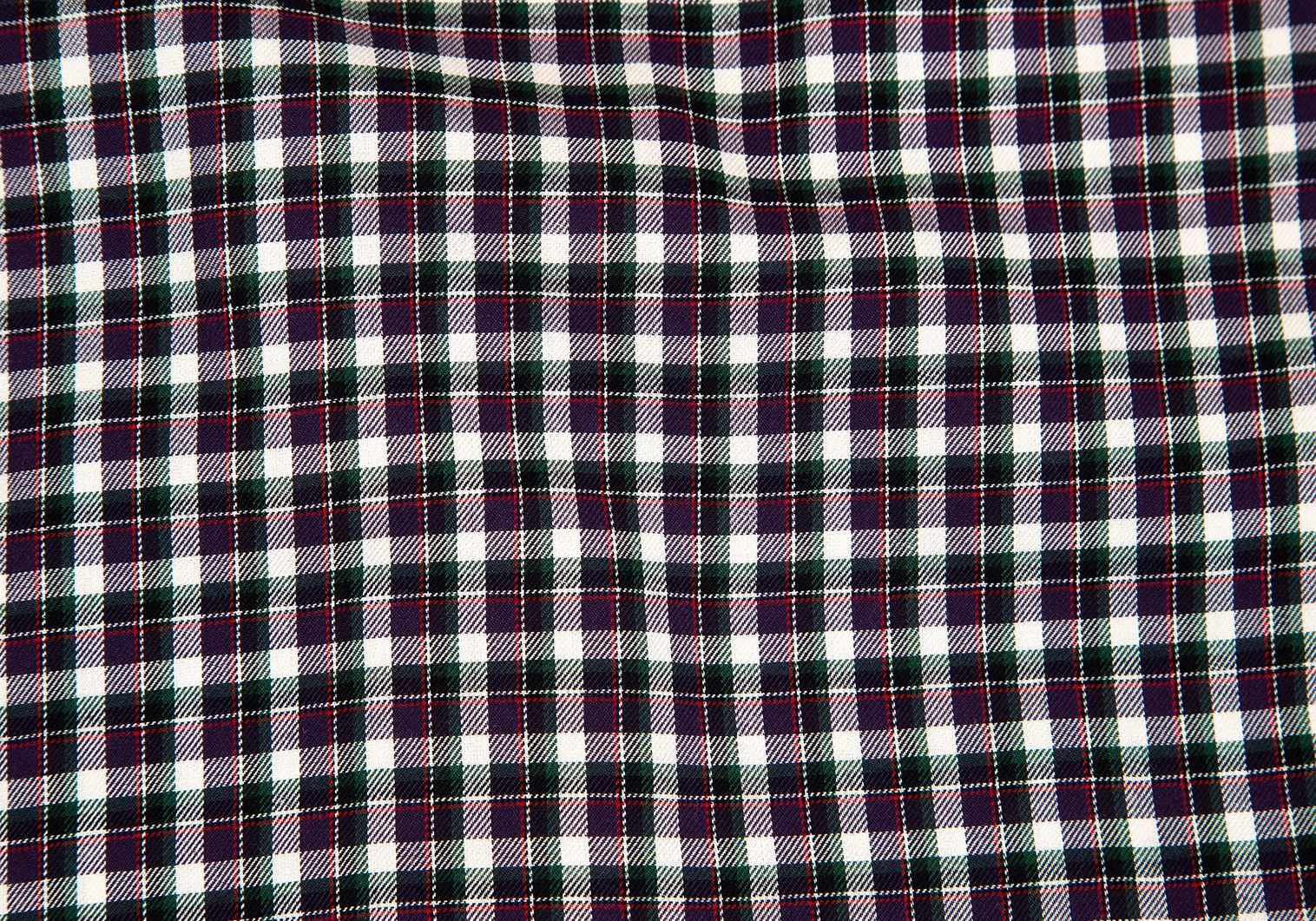 Junya Watanabe Checkered Shirt in Purple and Green, Size XS Size US XS / EU 42 / 0 - 14 Thumbnail
