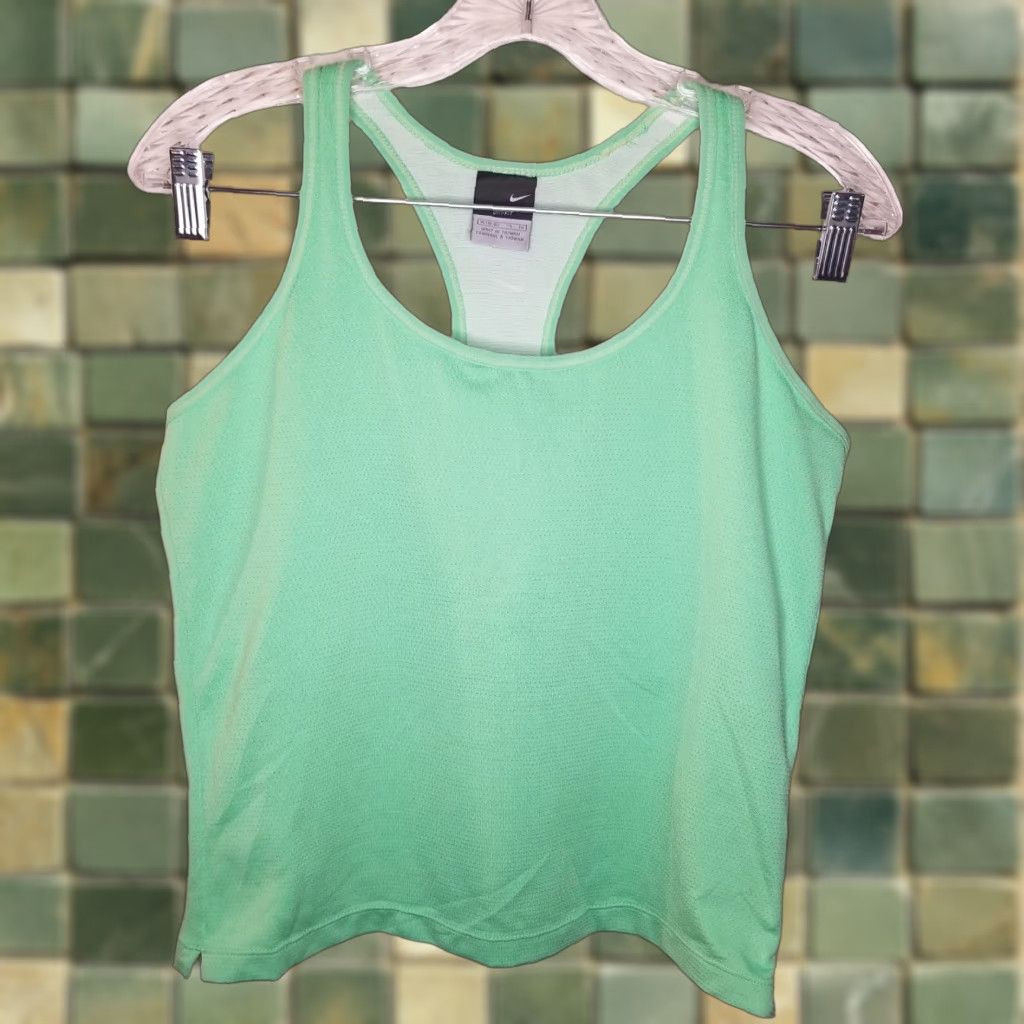 Nike Nike Dri-Fit Tank Womens XL Green Running Activewear Tank Top Size XL / US 12-14 / IT 48-50 - 1 Thumbnail