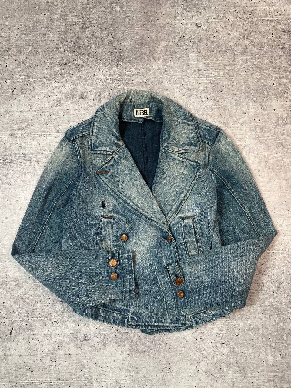 Diesel Vintage 00s Diesel Biker Denim Jacket Y2K Size S / US 4 / IT 40 - 5 Thumbnail