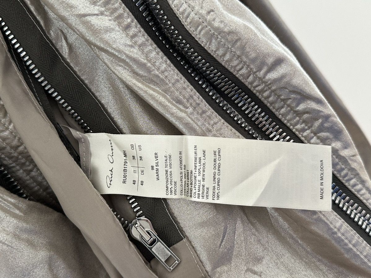 Rick Owens Rick Owens SS22 Bauhaus Flight Jacket (Silver) Size US M / EU 48-50 / 2 - 3 Thumbnail