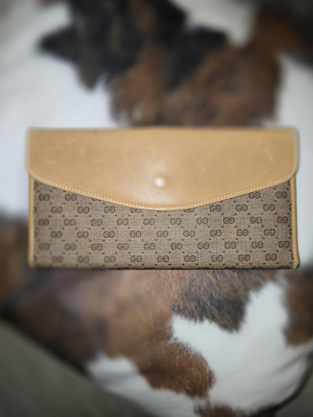 Gucci Rare Vintage Gucci Leather Trifold Wallet Envelope Design Size ONE SIZE - 3 Thumbnail